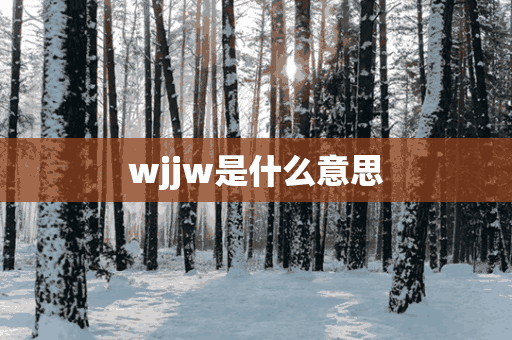 wjjw是什么意思